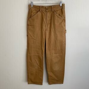 Everlane Women's Pants Carpenter Cargo Brown Straight Leg Ankle Cotton 2
